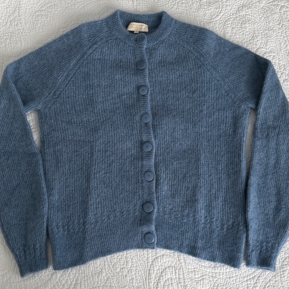 Sezane Othello Cardigan Ice Blue - Size XS